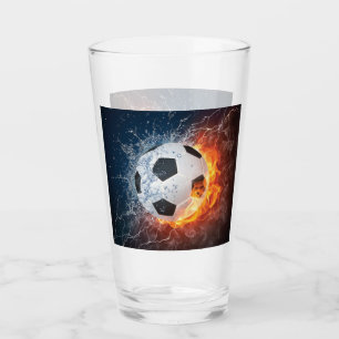 Verre Oreiller de football/soccer flambant