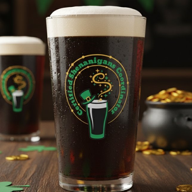 Verre Organisateur de Shenanigans certifié drôle de St P (Créateur téléchargé)