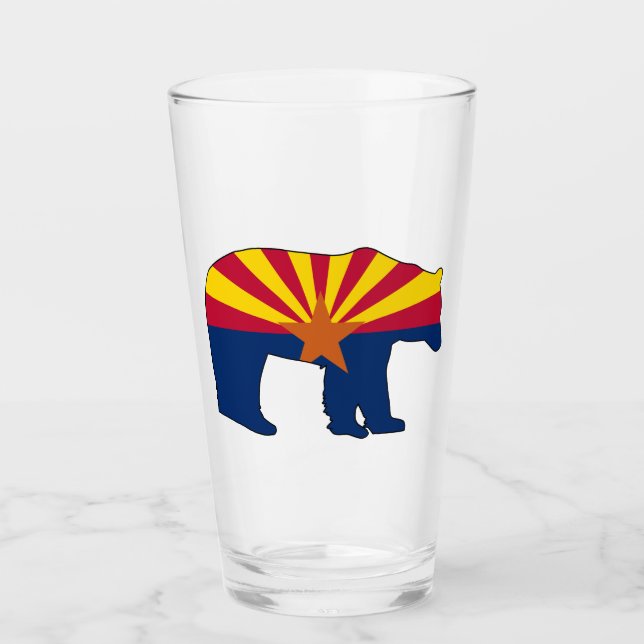 Verre Ours au drapeau de l'Arizona (Devant)