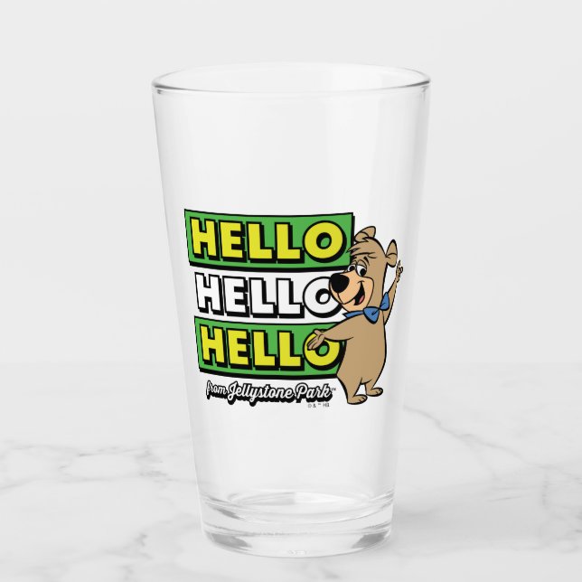 Verre Ours Boo Boo Bonjour Bonjour Bonjour De Jellystone (Devant)