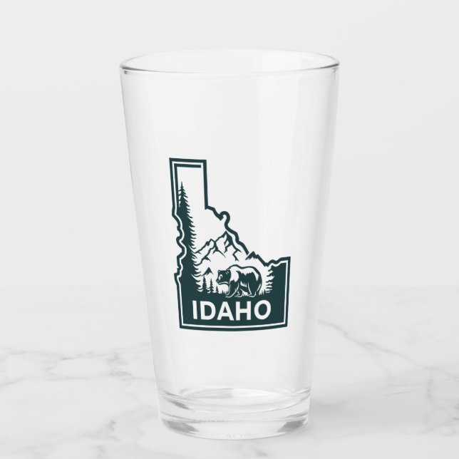 Verre Ours Carte Idaho (Devant)
