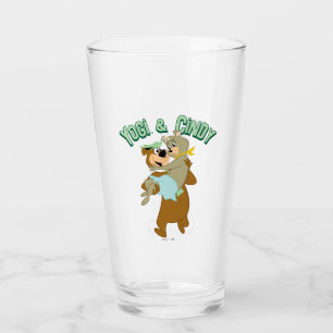 Verre Ours de Yogi portant un ours de Cindy