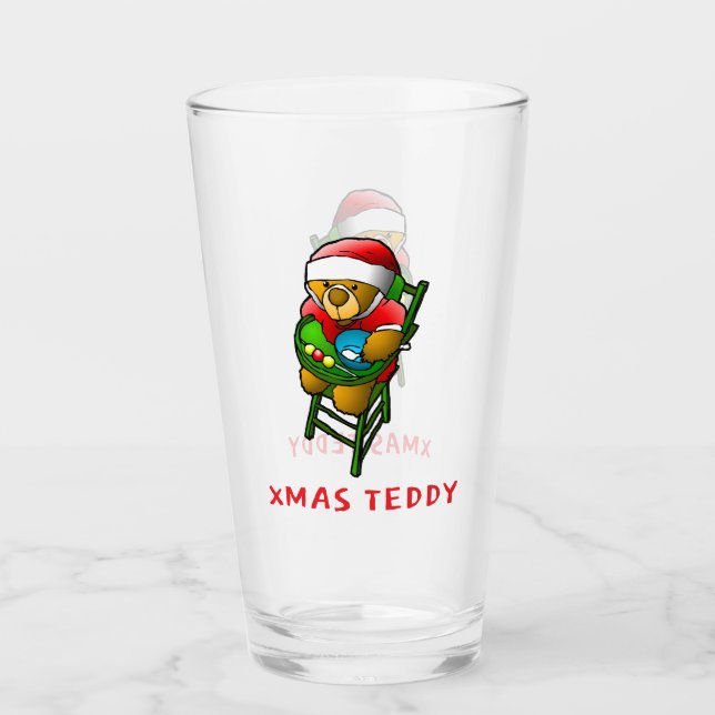 Verre Ours en peluche Noël (Devant)
