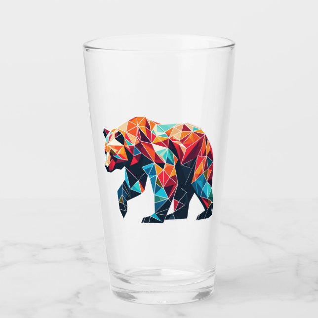 Verre Ours géométrique (Devant)