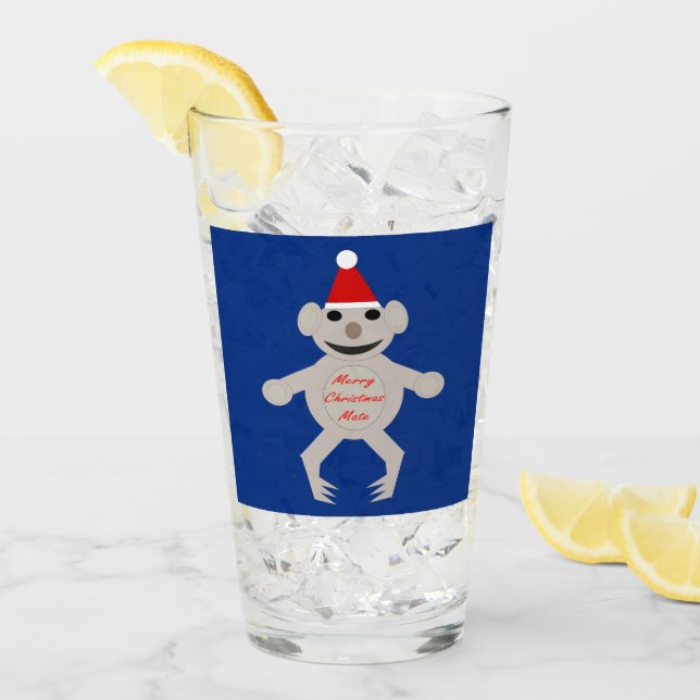 Verre Ours Koala de Noël australien (Devant glace)
