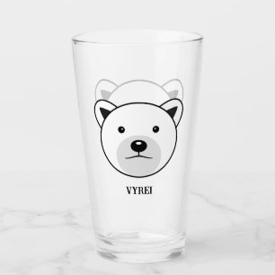 Verre Ours polaire caricature mignon