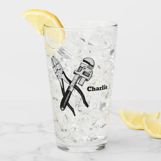 Verre OUTILS de nom personnalisé (Devant glace)