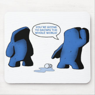 Verre outre de tapis de souris de l'eau