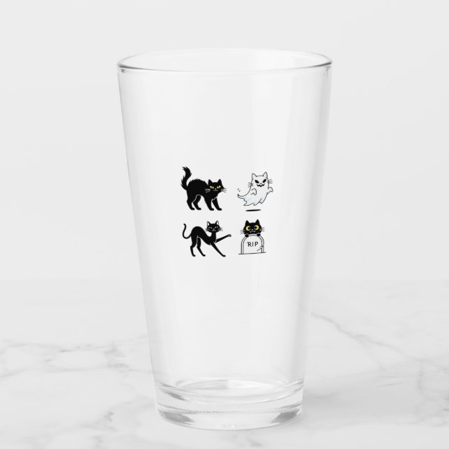 Verre Pack Halloween  Ensemble graphique effrayant et fe (Devant)