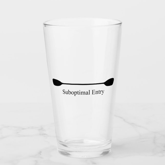 Verre Pagaie de kayak d'entrée sous-optimale (Devant)