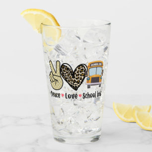 Verre Paix, Amour, Bus scolaire