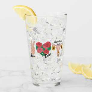 Verre Paix, Amour, Droits Reproductifs   Pro-choix