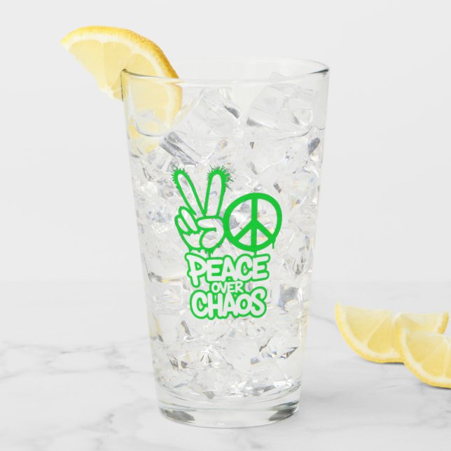 Verre Paix au-dessus du chaos (Devant glace)