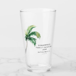 Verre Palm Tree Family Vacances Custom