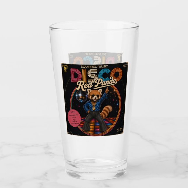 Verre Panda Rouge Disco (Devant)