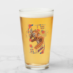 VERRE PANDA ROUGE "ZZZ"