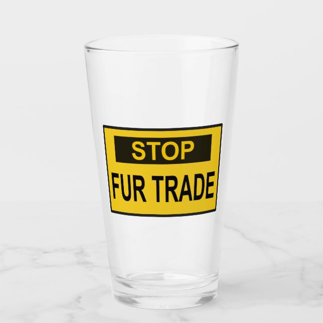 Verre Panneau commercial Stop Fur jaune (Devant)