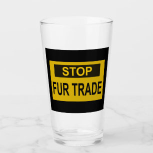Verre Panneau commercial Stop Fur jaune