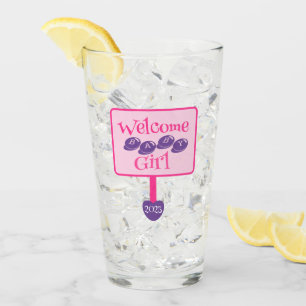 Verre Panneau Douche bébé rose mignonne et pourpre