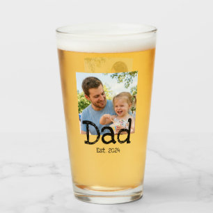 Verre Papa a Fondé Photo Fun Gras Texte Noir Blanc