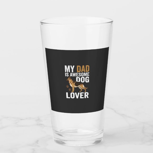 Verre Papa amateur de chien est formidable (Devant)