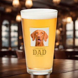 Verre Papa Chien Personnalisé Photo et Nom