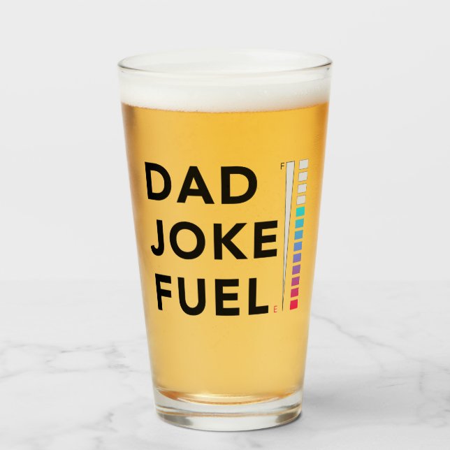 Verre Papa Joke Carburant drôle Fête des pères (Devant (rempli))
