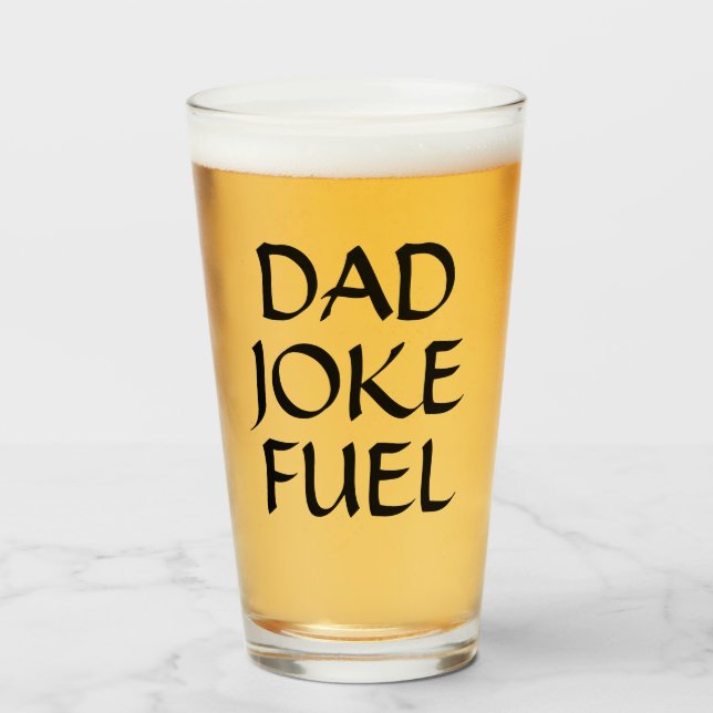 Verre Papa Joke Fuel - Imaginaire Script cadeau pour pèr (Devant (rempli))