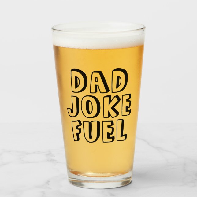 Verre Papa Joke Fuel - Jouer cadeau pour père. (Devant (rempli))