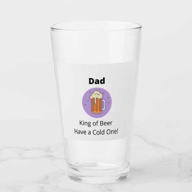 Verre Papa King of Beer (Devant)