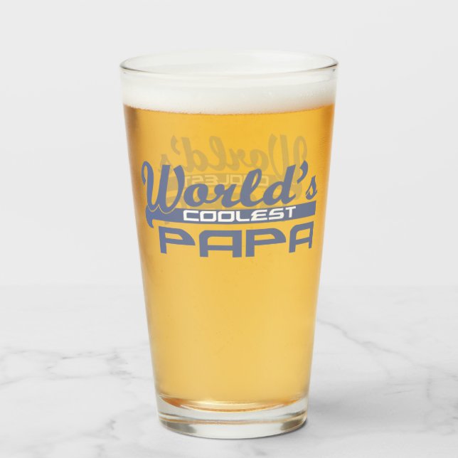 Verre Papa le plus froid du monde (Devant (rempli))