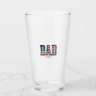 Verre Papa patriote Drapeau américain Design vectoriel v