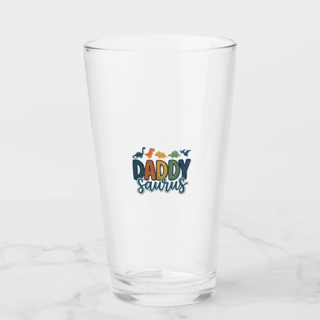Verre Papa Saurus Mignon Papa Dinosaure Conception Vecto (Devant)