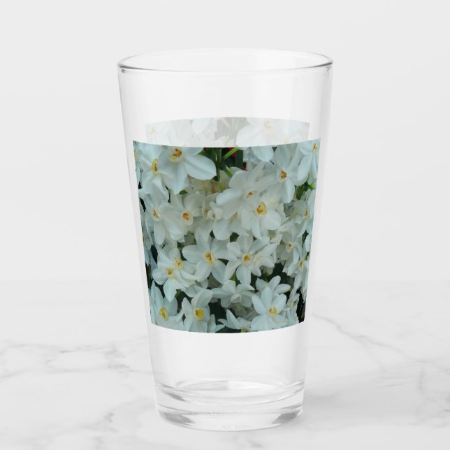 Verre Paperwhite Narcissus Fleurs blanches délicates (Devant)