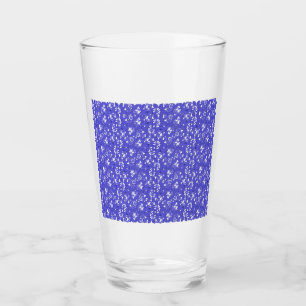 Verre Papier peint baroque - motif fleur bleue
