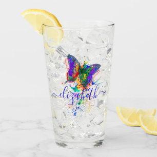 Verre Papillon personnalisé éclaboussure