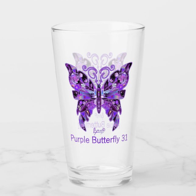 Verre Papillon pourpre 31 (Devant)