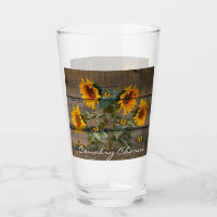 Papillons de tournesol rustique Barre