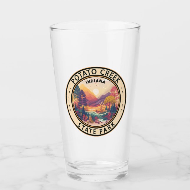 Verre Parc d'état de Potato Creek Indiana Emblem (Devant)