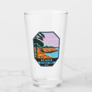 Verre Parc national Acadia Maine Bar Harbour Vintage