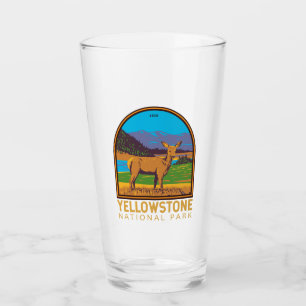 Verre Parc national de Yellowstone Mule Deer Vintage