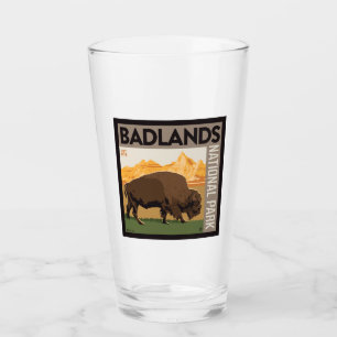 Verre Parc national des Badlands   Buffalo