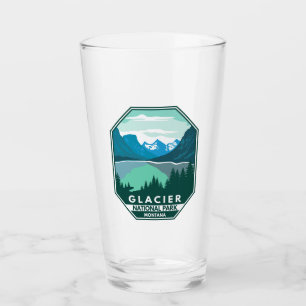 Verre Parc national des Glaciers Montana Emblem rétro