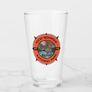 Verre Parc national des Rocheuses Elk Retro Compass