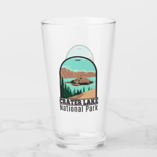 Verre Parc national du lac Crater Oregon Vintage