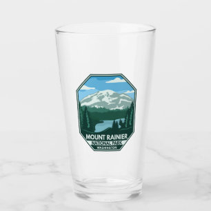Verre Parc national du Mont-Rainier Emblem rétro minimal
