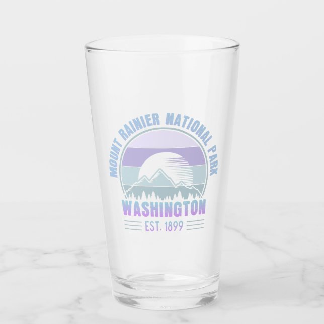 Verre Parc national du Mont Rainier Washington USA Retro (Devant)