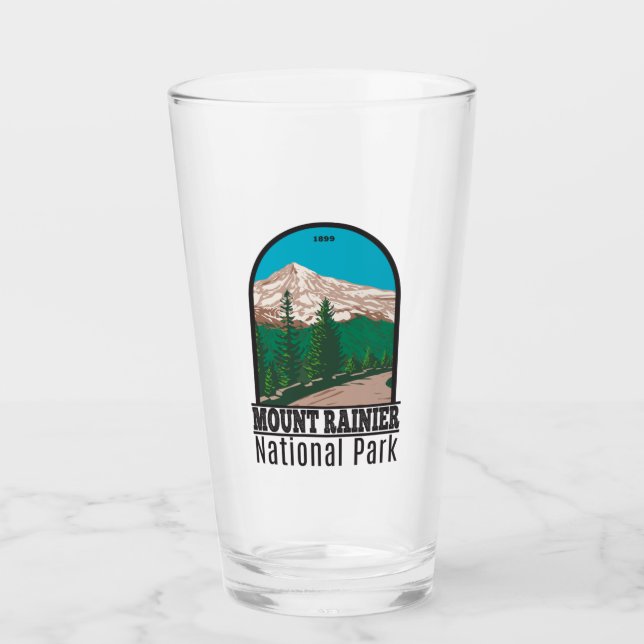 Verre Parc national du Mont Rainier Washington Vintage (Devant)