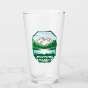 Verre Parc national volcanique de Lassen Emblem rétro mi