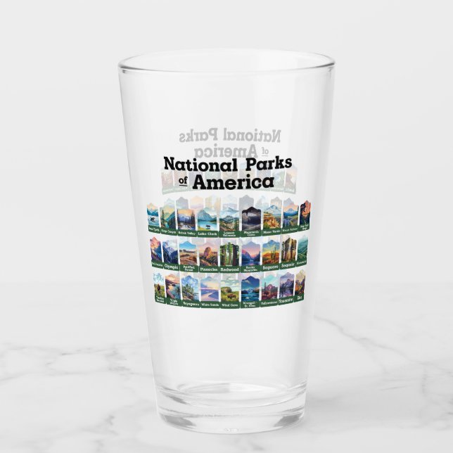Verre Parcs nationaux des États-Unis d'Amérique USA (Devant)